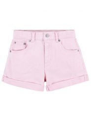 Levi's Kids Szorty dżinsowe w kolorze jasnoróżowym rozmiar: 152. Różowe szorty Levi's Kids, z aplikacjami, ze skóry, klasyczne. Za 149.45 zł.