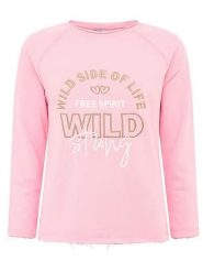 Zwillingsherz Koszulka "Wild Side Of Life" w kolorze jasnoróżowym rozmiar: L/XL. Różowe bluzki Zwillingsherz, l, bez wzorów, bez kołnierzyka, bez ramiączek. Za 162.49 zł.