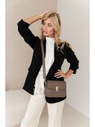 Lia Biassoni Skórzana torebka w kolorze szarobrązowym - 22 x 16 x 7 cm rozmiar: onesize. Brązowe torby na ramię Lia Biassoni, bez wzorów, z materiału, na ramię, bez dodatków. Za 260.99 zł.