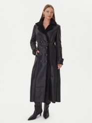 Bardot Płaszcz przejściowy 59622JB1 Czarny Regular Fit. Czarne płaszcze Bardot, m, bez wzorów, ze skóry, bez kaptura. Za 1,229.00 zł.