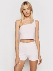 Adidas Top Tennis Luxe Asymmetrical H56466 Różowy Regular Fit. Czerwone topy Adidas, bez wzorów, z bawełny, bez kołnierzyka, bez ramiączek. Za 29.99 zł.