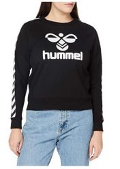 Bluza sportowa damska Hummel Classic Taped. Czarne bluzy Hummel, l, bez wzorów, z bawełny, bez kaptura. Za 53.49 zł.