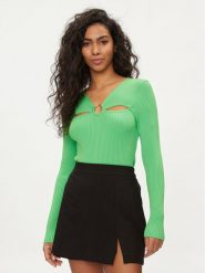 ONLY Bluzka Perla 15272748 Zielony Slim Fit. Zielone bluzki Only, l, bez wzorów, z syntetyku, bez kołnierzyka, bez ramiączek. Za 139.99 zł.