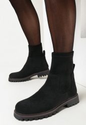 Czarne Botki za Kostkę Prospero. Czarne botki Born2be, bez wzorów, za kostkę, bez obcasa, na płaskiej podeszwie, bez zapięcia. Za 79.99 zł.