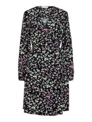 SELECTED FEMME Sukienka "Fiola" w kolorze czarnym ze wzorem rozmiar: 34. Czarne sukienki Selected Femme, bez wzorów, z wiskozy, bez kołnierzyka, bez ramiączek, midi. Za 92.42 zł.