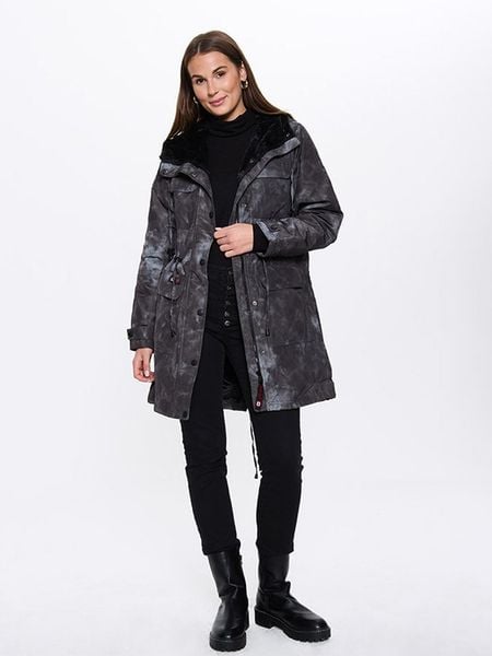 CANADA weather gear Płaszcz zimowy w kolorze szarym rozmiar: L. Szare płaszcze CANADA weather gear, na zimę, l, bez wzorów, z puchu, bez kaptura. Za 308.18 zł.