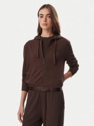 Guess Bluza O6GQ01 KCQP2 Brązowy Regular Fit. Brązowe bluzy Guess, l, z aplikacjami, z wiskozy, bez kaptura. Za 294.99 zł.
