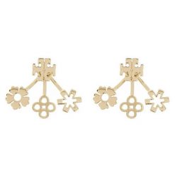 Kolczyki Tory Burch. Żółte kolczyki Tory Burch, złote. Za 639.99 zł.