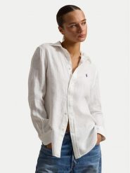 Polo Ralph Lauren Koszula 211970730518 Biały Classic Fit. Białe koszule Polo Ralph Lauren, xl, bez wzorów, ze lnu, bez kołnierzyka, bez ramiączek. Za 819.99 zł.