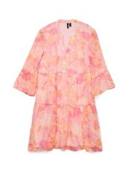 Vero Moda Sukienka w kolorze jasnoróżowo-pomarańczowym rozmiar: L. Pomarańczowe sukienki Vero Moda, l, bez wzorów, z materiału, bez kołnierzyka, bez ramiączek, mini. Za 114.44 zł.