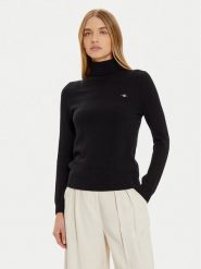 Gant Golf 4805263 Czarny Regular Fit. Czarne golfy GANT, xs, bez wzorów, z wełny, bez ramiączek. Za 299.99 zł.