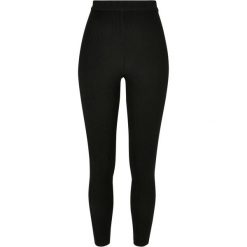 Legginsy Damskie Z Dzianiny Prążkowanej. Czarne legginsy Urban Classics, m, bez wzorów, z dzianiny. Za 131.99 zł.