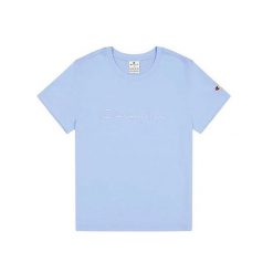 Koszulka damska Champion SS Tee 117650. Fioletowe koszulki sportowe Champion, bez wzorów, bez ramiączek. Za 85.00 zł.