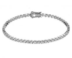 Bransoletka z białego złota z brylantami - 19 cm - 2,60 ct - próba 750. Białe bransoletki Apart, z brylantem, złote. Za 28,590.00 zł.