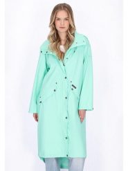 Schmuddelwedda Płaszcz przeciwdeszczowy w kolorze miętowym rozmiar: XS. Zielone płaszcze Schmuddelwedda, xs, bez wzorów, bez kaptura. Za 217.99 zł.