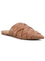 Eva Longoria Klapki EL-05-01-000020. Brązowe klapki Eva Longoria, bez wzorów, ze skóry, bez obcasa. Za 409.99 zł.
