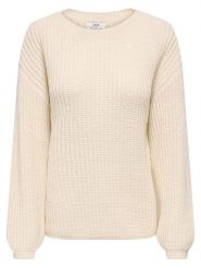 JDY Sweter w kolorze kremowym rozmiar: XL. Brązowe swetry JDY, xl, bez wzorów, z wełny, bez ramiączek. Za 109.95 zł.