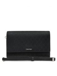 Calvin Klein Duży Portfel Damski Ck Must Xl Trifold W/Wristel_Mn K60K612940 Czarny. Czarne portfele Calvin Klein, bez wzorów, ze skóry. Za 199.99 zł.
