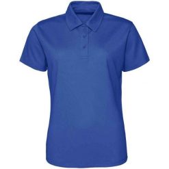 Damska Koszulka Polo. Niebieskie bluzki JUST COOL, bez wzorów, bez kołnierzyka, bez ramiączek. Za 65.99 zł.