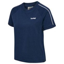 Koszulka damska Hummel Pulse Piping. Niebieskie bluzki Hummel, bez wzorów, sportowe, bez kołnierzyka, bez ramiączek. Za 170.50 zł.