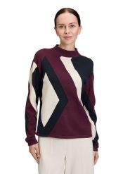 Betty Barclay Sweter w kolorze granatowo-bordowo-kremowym rozmiar: 36. Brązowe swetry Betty Barclay, bez wzorów, bez ramiączek. Za 245.45 zł.