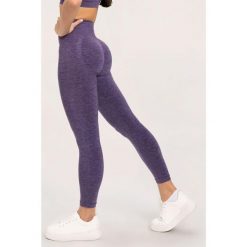Legginsy fitness damskie Gym Glamour seamless push up. Fioletowe legginsy GYM GLAMOUR, m, bez wzorów. Za 169.99 zł.