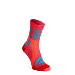 Skarpety rowerowe X-Socks Gravel Perform Merino Crew. Czerwone skarpety X Socks, bez wzorów. Za 97.99 zł.