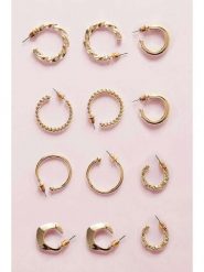 Lodie Silver Kolczyki-kreole (12 szt.) rozmiar: onesize. Szare kolczyki Lodie Silver, z mosiądzu. Za 43.99 zł.