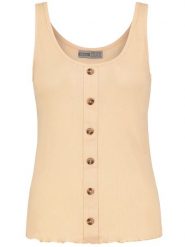 Stitch & Soul Top w kolorze brzoskwiniowym rozmiar: M. Pomarańczowe topy Stitch & Soul, m, bez wzorów, prążkowane, bez kołnierzyka, bez ramiączek. Za 39.58 zł.
