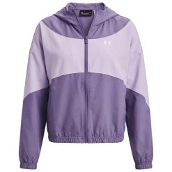 Bluza Under Armour Ua Rival Woven Jkt Hd Damskie. Fioletowe bluzy Under Armour, s, bez wzorów, z elastanu, z kapturem. Za 416.99 zł.