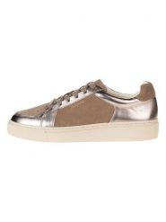 GANT Footwear Skórzane sneakersy "Julice" w kolorze brązowo-jasnoróżowym rozmiar: 37. Różowe trampki GANT Footwear, bez wzorów, bez zapięcia. Za 171.68 zł.