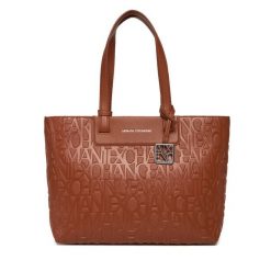 Torebka Armani Exchange. Brązowe torebki klasyczne Armani Exchange, bez wzorów, bez dodatków. Za 569.99 zł.