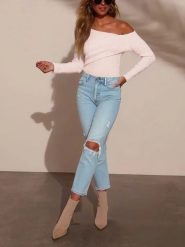 Milan Kiss Bluzka w kolorze kremowym rozmiar: L. Brązowe bluzki Milan Kiss, l, bez wzorów, bez kołnierzyka, bez ramiączek. Za 113.99 zł.