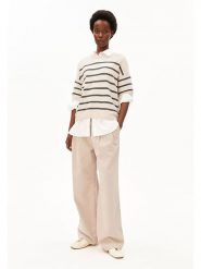 Armedangels Sweter ''Striped'' w kolorze kremowo-szarym rozmiar: XS. Brązowe swetry ARMEDANGELS, xs, bez wzorów, ze splotem, bez ramiączek. Za 200.45 zł.