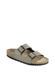 Birkenstock Klapki "Arizona" w kolorze szarym rozmiar: 38. Szare klapki Birkenstock, bez wzorów, z otwartym noskiem, bez obcasa. Za 396.24 zł.
