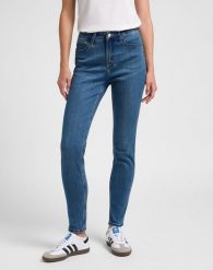 Damskie Spodnie Jeansowe Lee CBL HR Skinny Eur So Chic L34GUZE28 112340591, W30 L31. Niebieskie spodnie materiałowe Lee, na co dzień, l, bez wzorów, z bawełny, długie. Za 159.99 zł.