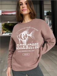 Bluza z nadrukiem - fioletowy. Fioletowe bluzy Sinsay, l, bez wzorów, bez kaptura. W wyprzedaży za 24.99 zł.