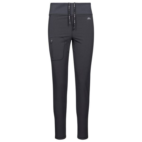 Damskie Legginsy Softshellowe Jovana. Czarne legginsy Trespass, s, bez wzorów, z materiału, długie. Za 442.99 zł.