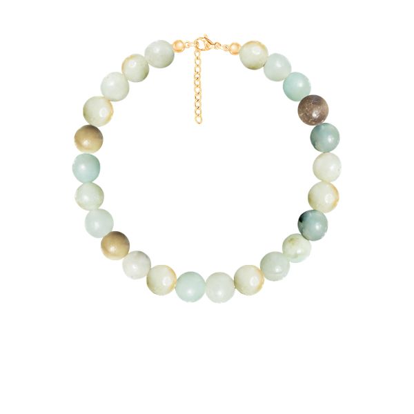 Bransoletka z kamieni trolleit pozłacana. Białe bransoletki Lilou, pozłacane. Za 99.00 zł.