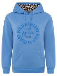 Zwillingsherz Bluza "Wild at Heart" w kolorze niebieskim rozmiar: S/M. Niebieskie bluzy Zwillingsherz, m, bez wzorów, z kapturem. Za 202.03 zł.