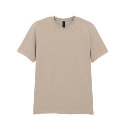 Bawełniana Koszulka Unisex Dla Dorosłych W Miękkim Stylu. Brązowe bluzki GILDAN, xl, bez wzorów, z bawełny, sportowe, bez kołnierzyka, bez ramiączek. Za 48.99 zł.
