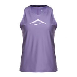 Tank top do biegania damski Nike Trail Dri-Fit Graphic TT. Czerwone topy Nike, bez wzorów, bez kołnierzyka, bez ramiączek. Za 169.99 zł.