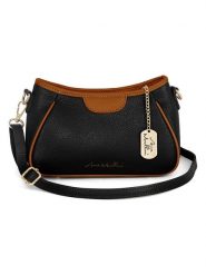 Anna Morellini Skórzana torebka "Manfrina" w kolorze czarnym - 15 x 14 x 9 cm rozmiar: onesize. Czarne torby na ramię Anna Morellini, bez wzorów, z materiału, na ramię, bez dodatków. Za 252.99 zł.