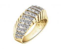 Pierścionek z żółtego złota z brylantami - 0,50 ct - próba 585. Żółte pierścionki Apart, z brylantem, złote. Za 10,990.00 zł.