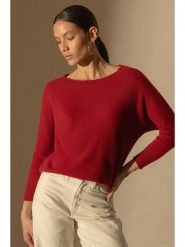 Perfect Cashmere Kaszmirowy sweter "Molly" w kolorze czerwonym rozmiar: L. Czerwone swetry Perfect Cashmere, l, bez wzorów, z kaszmiru, bez ramiączek. Za 422.37 zł.