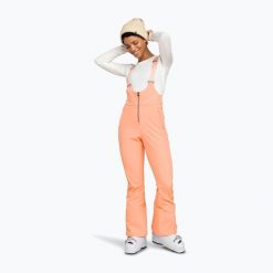 Spodnie snowboardowe damskie ROXY Summit Bib. Brązowe spodnie narciarskie Roxy, bez wzorów, narciarskie. Za 729.99 zł.