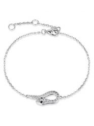 DI GIORGIO Srebrna bransoletka z elementem ozdobnym rozmiar: onesize. Szare bransoletki DI GIORGIO, z cyrkonią, srebrne. Za 108.99 zł.