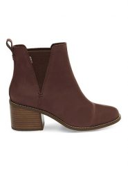 TOMS Skórzane sztyblety w kolorze brązowym rozmiar: 36. Brązowe botki Toms, bez wzorów, bez obcasa, bez zapięcia. Za 214.70 zł.