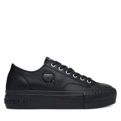 Trampki KARL LAGERFELD. Czarne trampki KARL LAGERFELD, bez wzorów, bez zapięcia. Za 704.99 zł.