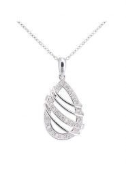 Revoni Złoty naszyjnik z diamentową zawieszką - dł. 46 cm rozmiar: onesize. Szare naszyjniki Revoni, z diamentem, złote. Za 2,057.99 zł.